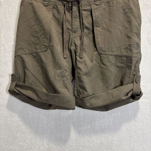 The North Face Roll-Up ARRF Shorts Women's 2 Long Green Nylon Hiking Outdoors - Picture 12 of 16